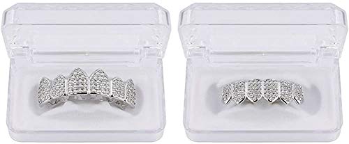 Canjoyn 18K Gold Plated Macro Pave Cz Iced-Out Grillz With Molding Bars Included #TOP3