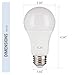 KOR 100W Equivalent LED Light Bulbs, 15W 27K 1500 Lumens Soft White 2700K Non-Dimmable, A19 E26 Standard Base, 10000 Hour Lifetime, Pack of 6