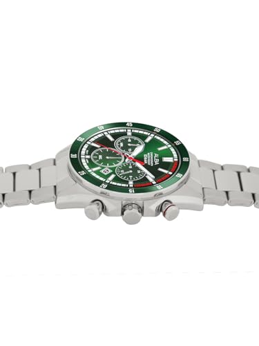 ALBA Stainless Steel Men Analog Wristwatch At3J25X1, Green Dial, Silver Band - Image 4