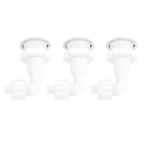 HELEVIA Buse à Jet d'air pour Spa, Buse de Massage à Bulles en PVC 3 Pièces avec Conception d'arc torsadé, pour Piscine, Baignoire, Spa,