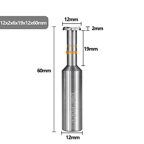 1pc T Slot Milling Cutter 4-12mm Shank 4 Flute Carbide End Mills for Metalworking T Slot Keyseat Router Bits CNC Milling Cutter-1pc 12x2x6x19x60