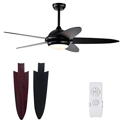 GOFLAME 52” Ceiling Fan with Lights, Modern Reversible Ceiling Fan