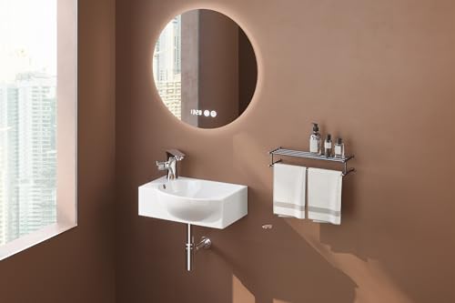 Lavabo de pared de cerámica vitrificada con acabado blanco brillante 3