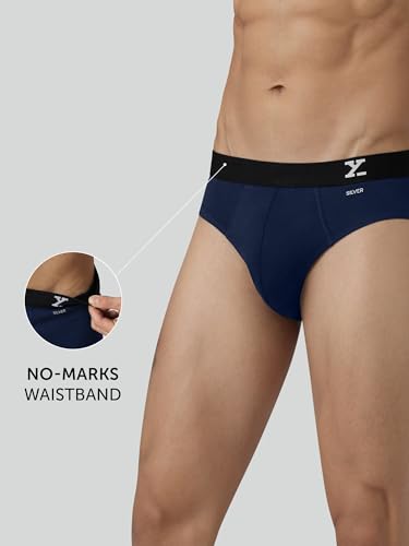 Image of XYXX Men's Uno Micromodal Regular Fit Solid Antimicrobial Briefs with No Marks Waistband (Pack of 2)