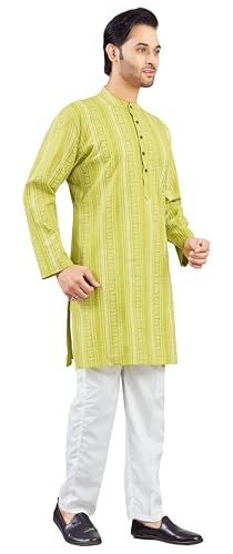 Image of Studio Shringaar Men's Cotton Relaxed Fit Straight Kurta