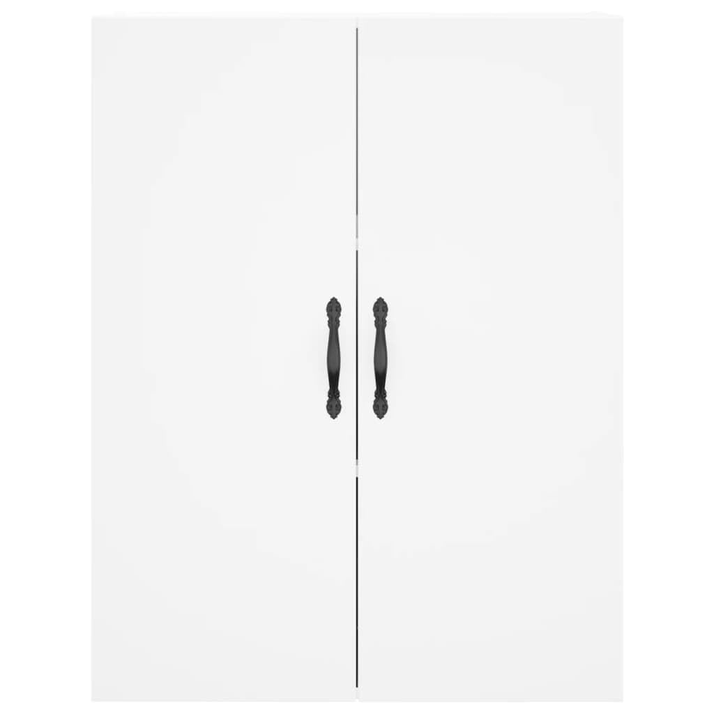 Armoire haute blanche - 69,5 x 34 x 180 cm - En bois - Pour salon, bar, buffet, cuisine, café, dessert
