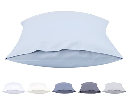 Todocama Set of 2 Super Soft Hypoallergenic Microfiber Pillow Cases 50x70cm Light Blue
