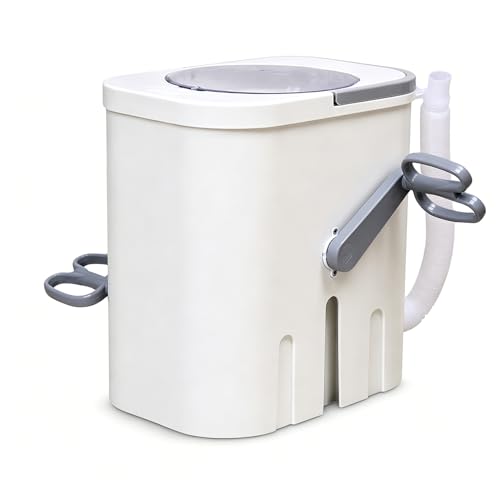 Denash Manual Clothes Washer, Non electric Portable Rotary Washing Machine, Compact Hand Crank...