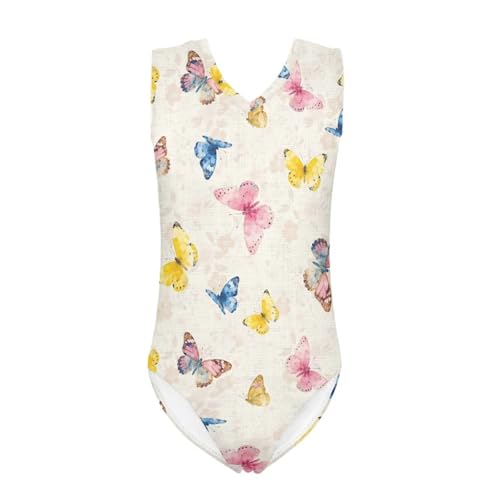 Image of Swimsuits for Girls 3-14 Summer Kids Bathing Suits Gymnastics Leotards One Piece Swimwear