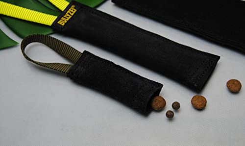 BULLYZEI Multi-Bringsel Futterdummy befüllbar, Leder 10 x 4 cm