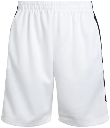 Mad Game Boys Athletic Shorts - 5 Pack Athletic Performance Mesh Running Basketball Shorts for Boys with Pockets (Sizes 8-18)4