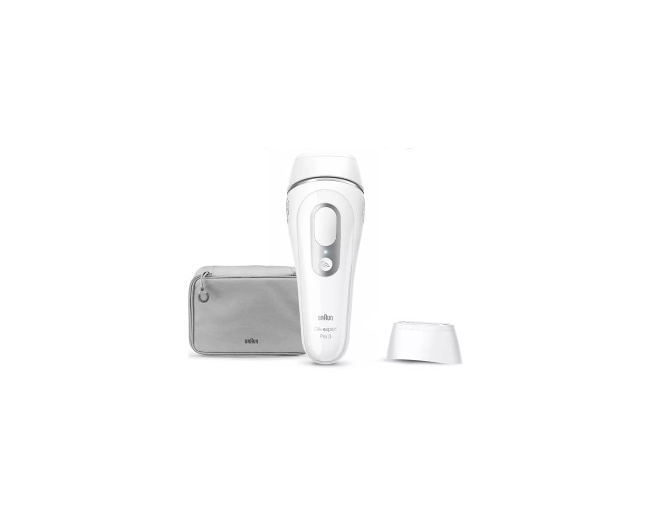 Braun Silk-Expert Pro 3 PL3020 - Depilación láser IPL, alternativa a la depilación láser, alicatadora Venus, 2 cabezas, regalo para mujeres, blanco/plateado