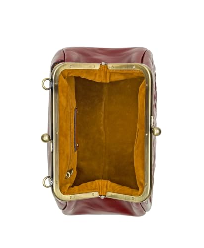 Image of Annie Frame Bag - Vintage Vegetable Tanned Rose Tooled