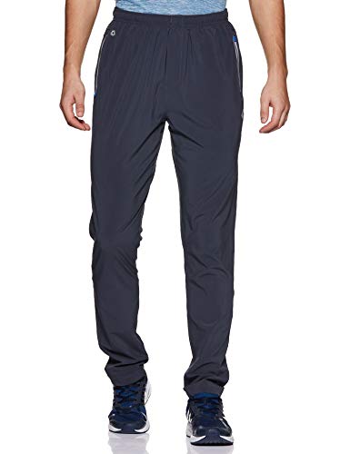 Image of Van Heusen Men's Track Pant | Side Zipper Pockets |Mid-Rise| 4-way stretch | Super light for premium comfort | Cotton Blend | Breathable & Casual | Easy Stain Release| Anti-static fabric | Activewear | Drawstrings | Style 51042