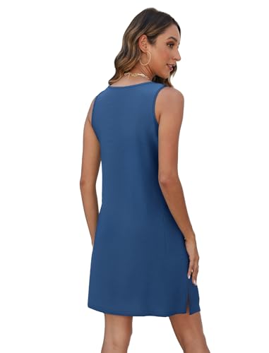 Image of BKRIVE Coverup Summer Dresses for Women 2026 Eyelet Casual Loose Sleeveless Sundresses Tank Dresses with Pockets