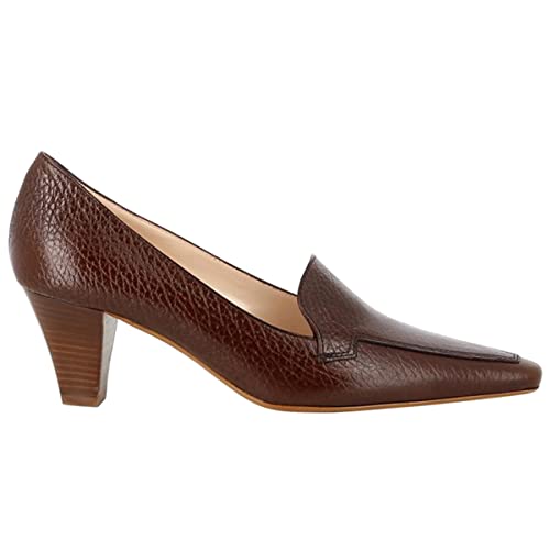 Image of LEHOOR Women Vintage Chunky Block Heel Pumps Shoes Square Pointed Toe Slip On Formal Office Work Business Loafers Shoes Suede Snakeskin Cone Heel Oxford Shoe Ladies Professional Chic Fall 4-11 M US