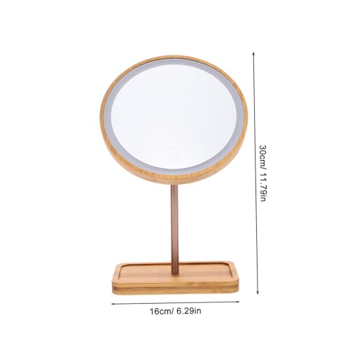 Espejo de maquillaje con luz LED y bandeja Outanaya miniatura 2