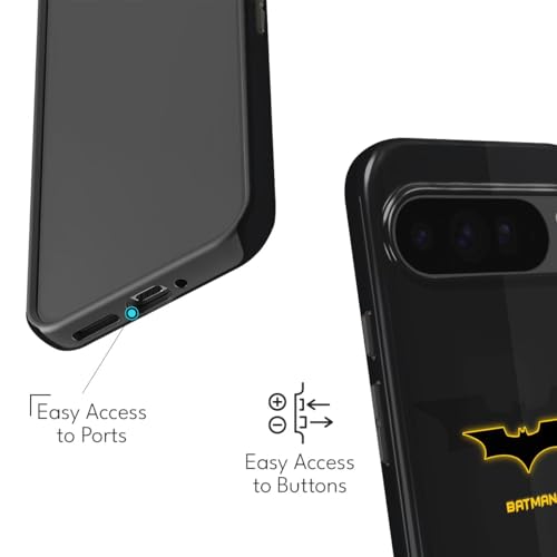 Image of MILLION CASES Neon Bat Signal Crystal Case for Google Pixel 8a, Google Pixel 8a Back Cover Case(2024) - PC | Midnight Black