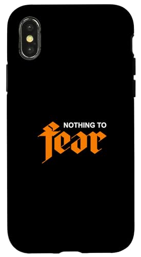 �I�����W�F Nothing To Fear �I�����W�O���t�B�b�N �X�}�z�P�[�X iPhone X/XS �p