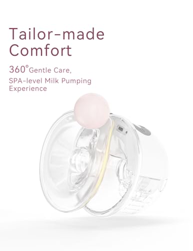 Nursi Luna Breast Pump Hands Free, Wearable Breast Pump with 2 Modes & 12 Levels, Double Electric Breast Pump Portable, Strong Suction Wireless Breast Pump, 24mm