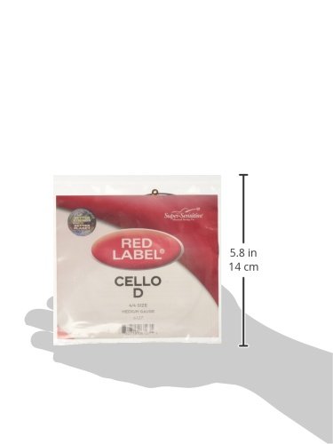 Super Sensitive Red Label 6127 Cello D String, 4/4, Multicolor - Image 3