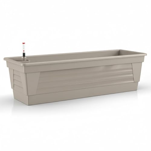 Plastard Blumenkasten 60 cm Seidengrau - Balkonkasten & Bewässerungssystem – Ansicht 1