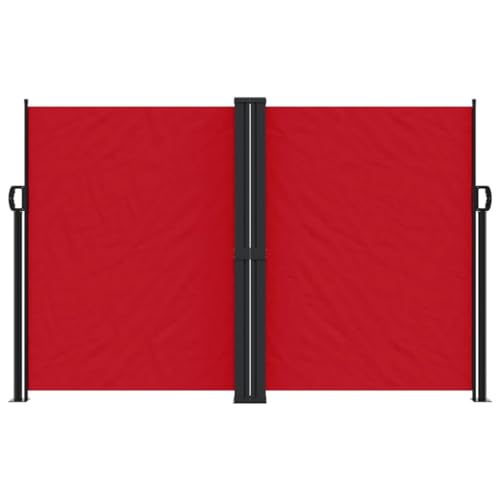 Auvent latéral rétractable rouge de qualité supérieure 160x600 cm
