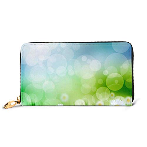 Preisvergleich Produktbild JHGFG Mode Handtasche Reißverschluss Brieftasche Frühling Hintergrund Telefon Kupplung Geldbörse Abendkupplung Blockieren Leder Brieftasche Multi Card Organizer