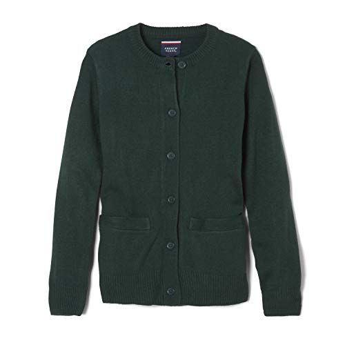 French Toast Girls' Anti-Pill Crew Neck Cardigan Sweater