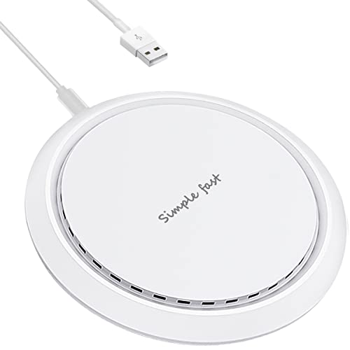 ULTRICS Wireless Charger, Wireless Enabled Ultra Slim Quick Charging Pad Compatible with iPhone 14 Pro Max/ 13/12/ 11/ SE/XS Max/XR/X, Galaxy S21 Ultra/ S20/ S10/ S9/ S8 Plus, S7/ S6, Note 20/10