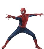 Bohorsun Halloween Cosplay Costume Suit Original Spider cosplay costume Detached mask (Blue, Adults-M(Height:63-65 Inch))