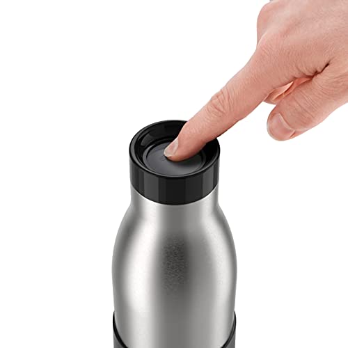 Emsa Bludrop Isolier-Trinkflasche,dicht,Quick-Press Verschluss,Ergonomischer 360° Trinkgenuss,12h warm,24h kühl… – Ansicht 2