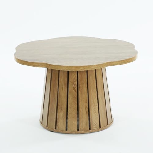 Tribesigns ローテーブル リビングテーブル 雲形/花形 クラウド フラワー コーヒーテーブル モダンおしゃれ 木製 センターテーブル ソファサイドテーブル 幅85×奥行80×高さ50cm