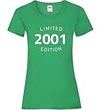 Camiseta de edición limitada para mujer de 2001, verde, L