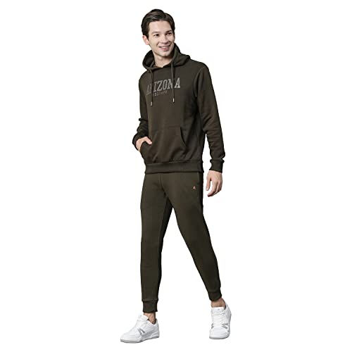 Image of Red Tape Men's Dark Olive Graphic Print Hoodie