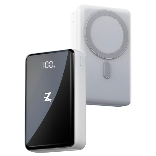 Image of Z Plus MagZap 2.0 20000mAh Mag-Safe Power Bank - 15W Magnetic Wireless Charging, 22.5W USB-C PD Fast Charge Battery Pack with LED Display, Compatible with iPhone 17 Pro Max, 16, 15, 14, & Qi Devices