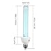 U/V/C Light Bulb with Ozone 25w Lamp, 185nm Wavelength E26 Screw Socket 110 Volt