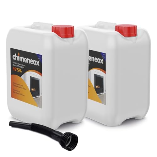 10 litros Bioetanol 99,5% Origen Vegetal para chimeneas - 2 Garrafas de 5l