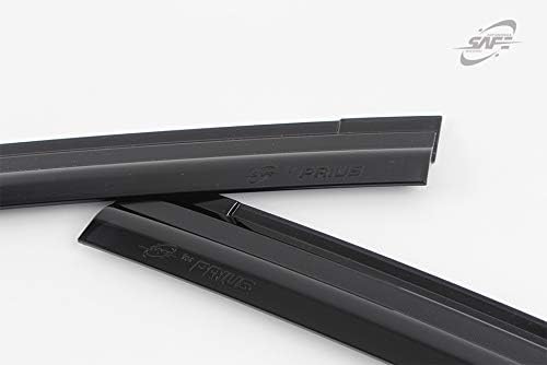 Safe Smoke Window Visor Sun Rain Vent Guard 4 Pcs Set for 2009~2015 Prius Out Channel Visor