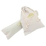 Toyvian 2 piezas Bolsa de Pan de Lino con Cordón de Bolsa Reutilizable para Almacenamiento de Pan Práctica y Segura para Panadería Casera