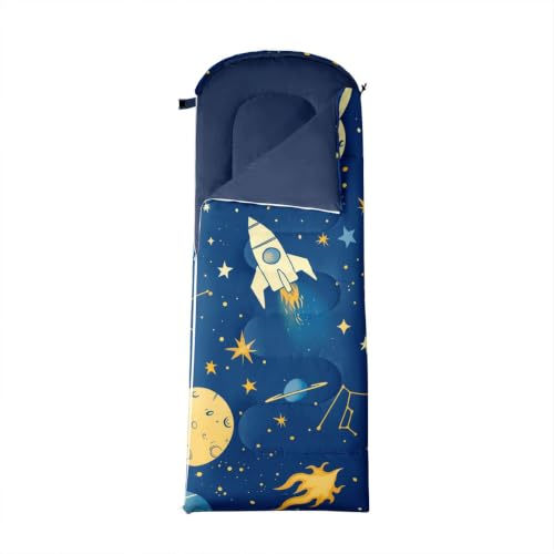 jejeloiu Bolsa de Dormir 3 Temporadas para Niños y Adultos, Impermeable, Ligera para Camping miniatura 3