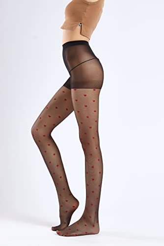Image of Sahabowi Women Tights, Female Sheer High Waist Pantyhose, Vintage Control Top Stockings