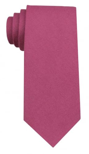 Image of Mens Solid Linen Ties - Slim Pattern Necktie for Men Wedding Groomsmen