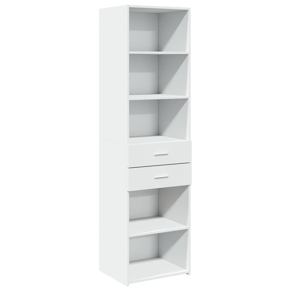 vidaXL Credenza Bianca 50x42,5x185 cm in Legno Multistrato