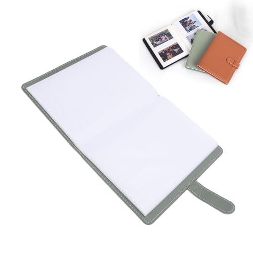 80 Pockets Photo Album for Fujifilm WIDE400/300/210 Instant Camera Film, Retro PU Leather Photo Album Wallet PU Leather Photo Album for 5Inch Photos (Green)