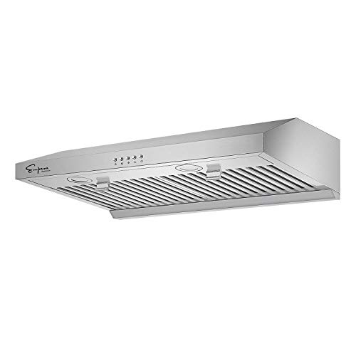 Image of Empava 30 inch Gas Stove Cooktop with 5 Italy Sabaf Sealed Burners NG /LPG Convertible & 30 inch Under Cabinet Range Hood Ultra Slim-Ducted Exhaust Kitchen Vent with Push Button Controls-Dual Sealed Aluminum