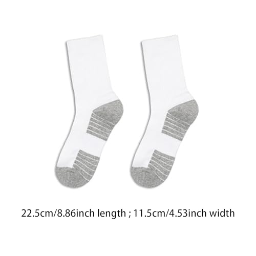 5Pairs Men's Workout Socks Cotton Work Socks Calf Running Socks Full Cushioned Socks for Men Crew Performance Socks Heavy Boot Socks3