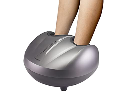 Masajeador Shiatsu para pies Beper P302MAS050 con calor y compresión de aire, 3 intensidades, 2 niveles de calor, incluye control remoto, ideal para alivio del estrés en casa y oficina