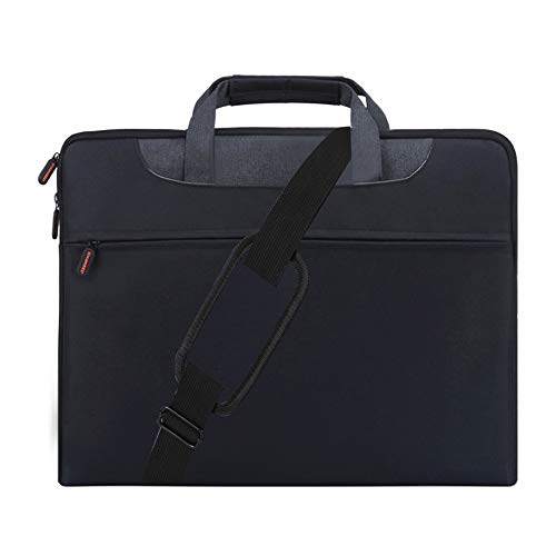 OXOQO Sac à bandoulière pour Ordinateur Portable 15,6 Pouces Housse pour Ordinateur Portable, étui de Transport pour Ordinateur Portable avec Sangle Compatible avec MacBook Pro