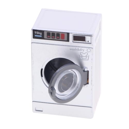 SOPOTUTU Lavatrice Giocattolo Per Casa Delle Bambole Realistico Con Tamburo Funzionante Per Decorazione e Gioco Immaginativo